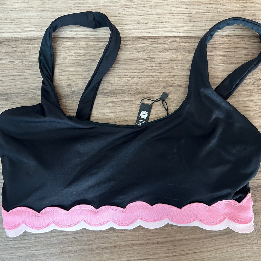 Beach Riot Marin Bikini Top Sweet Berry Wave, M, NWT - Picture 2 of 8